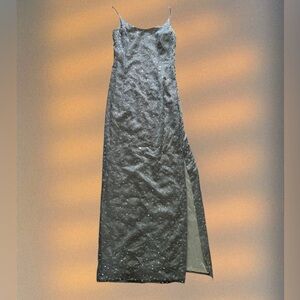 Elegant Gray 2000s Sequin Gown